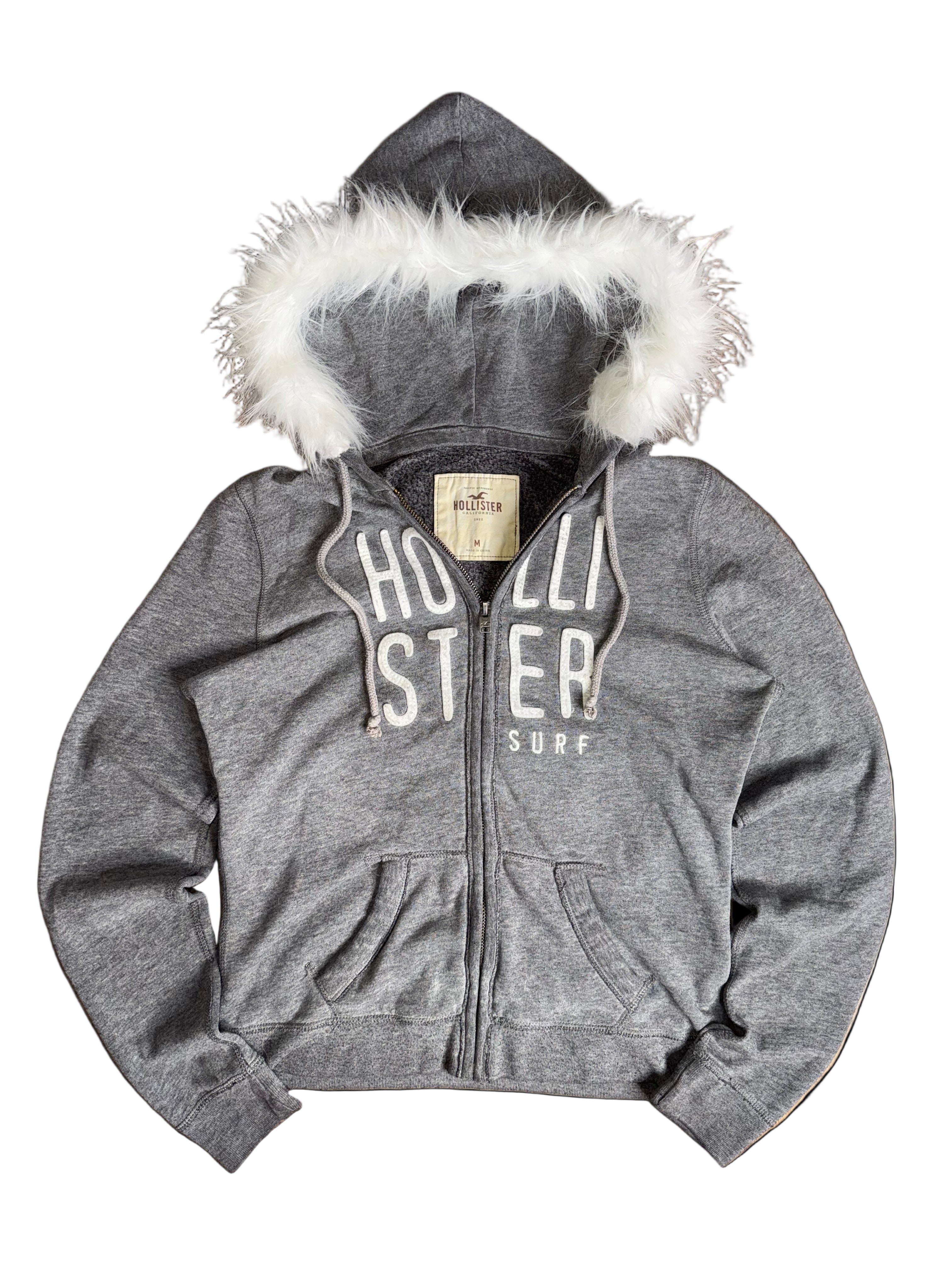 Hollister fur hoodie