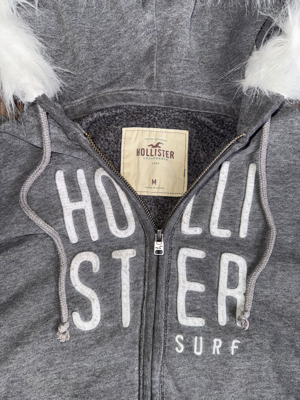 Hollister fur hoodie