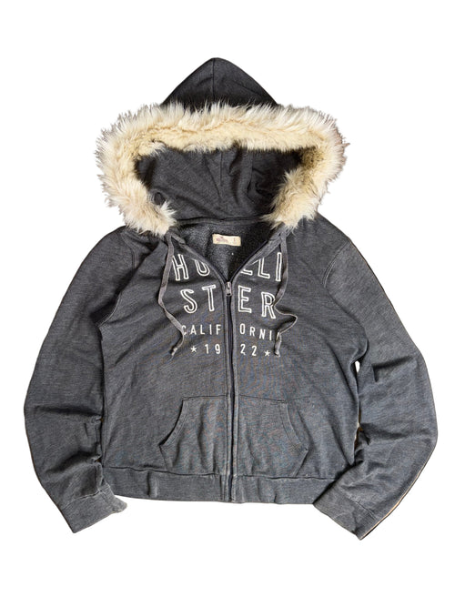 Hollister fur hoodie